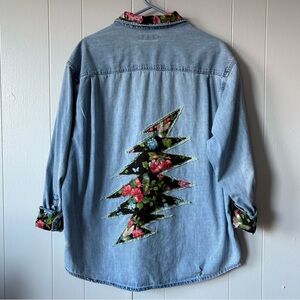 Grateful Dead Upcycled Denim Shirt